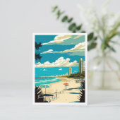 Carte Postale Burleigh Heads Beach Australie Illustration de voy (Debout devant)