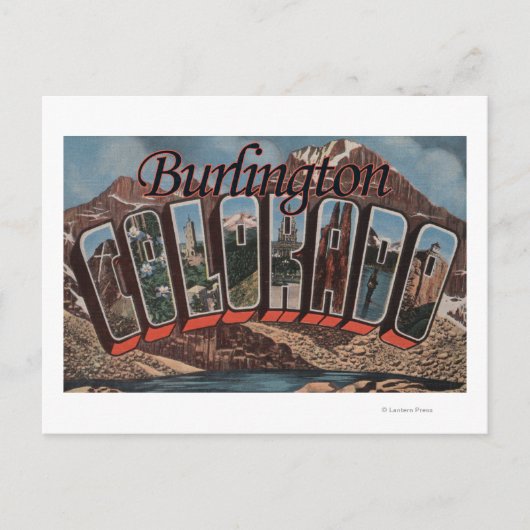 Carte Postale Burlington, Colorado - Scènes de grandes lettres (Devant)