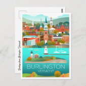 Carte postale Burlington, Vermont (Devant / Derrière)