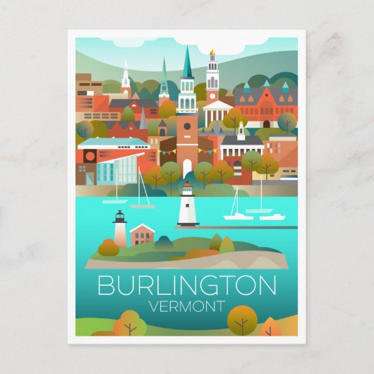 Carte postale Burlington, Vermont (Devant)