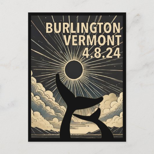 Carte Postale Burlington Vermont Eclipse (Devant)