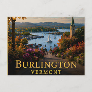 Carte Postale Burlington Vermont Lac Champlain & Montagne Verte