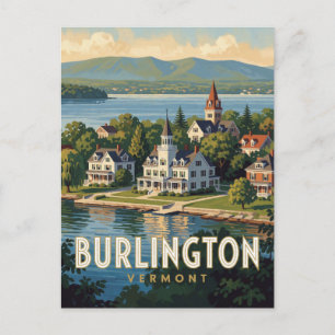 Carte Postale Burlington Vermont Montagne Adirondack