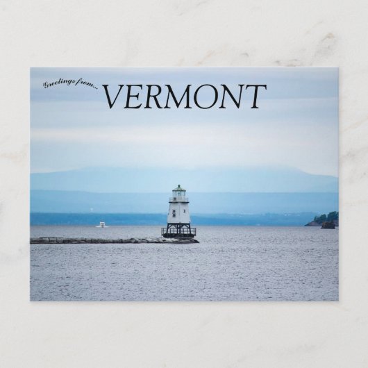 Carte Postale Burlinton Breakwater North Lighthouse Vermont (Devant)