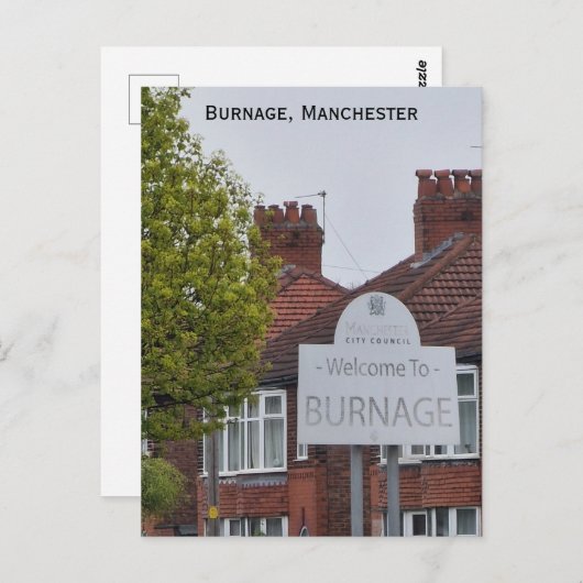 Carte Postale Burnage (Devant / Derrière)