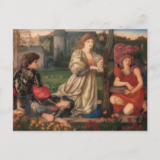 Carte Postale Burne-Jones La chanson d'amour CC0792 Pre-Raphaeli (Devant)