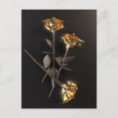 Carte Postale Burning Roses – Golden Elegance (Devant)