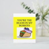 Carte Postale BURRITO et amoureux des haricots (Debout devant)