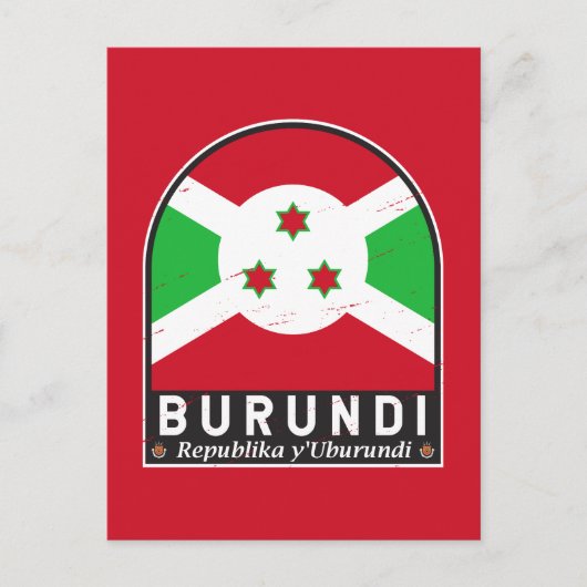 Carte Postale Burundi Distresse Vintage (Devant)