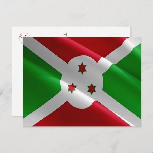 Carte Postale Burundi - Drapeau (Devant / Derrière)