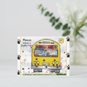 Carte Postale Bus d'adoption pour chat et chien (Debout devant)