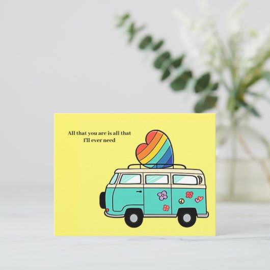 Carte Postale bus d'amour (Debout devant)