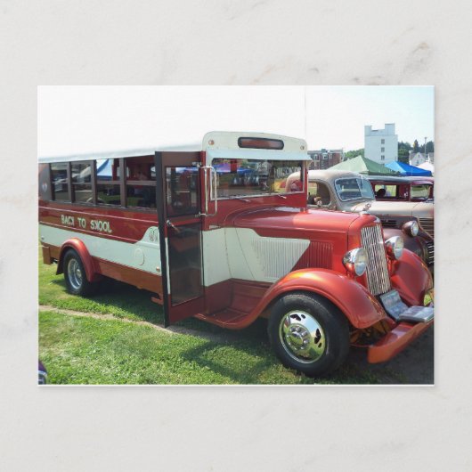 Carte Postale Bus de l'école antique (Devant)