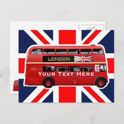 Carte Postale Bus de Londres (Devant / Derrière)