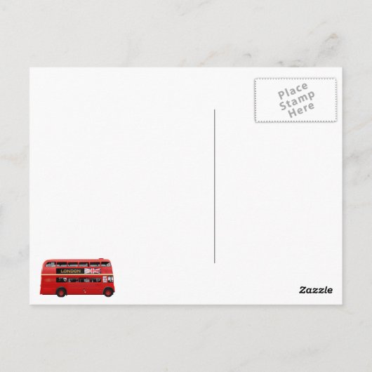 Carte Postale Bus de Londres (Dos)