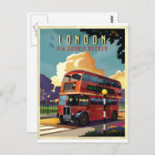 Carte Postale Bus de Londres (Devant / Derrière)