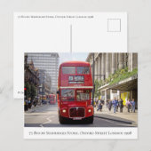 Carte Postale Bus de Londres par Selfridges sur Oxford St, 1998 (Devant / Derrière)