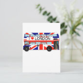 Carte Postale Bus de Londres Union Jack (Debout devant)
