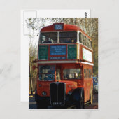 Carte Postale Bus de Londres - Vintage (Devant / Derrière)