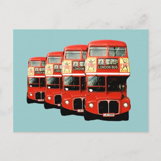 Carte Postale Bus Londres Red Double Decker (Devant)