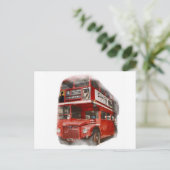 Carte Postale Bus Old Red London (Debout devant)