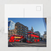 Carte Postale Bus Red London (Devant / Derrière)