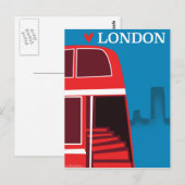 Carte Postale Bus rouge de Londres (Devant / Derrière)
