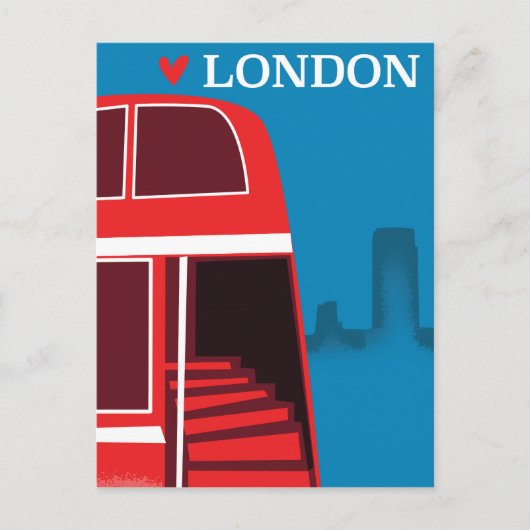 Carte Postale Bus rouge de Londres (Devant)