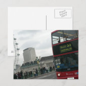 Carte Postale Bus rouge de Londres (Devant / Derrière)