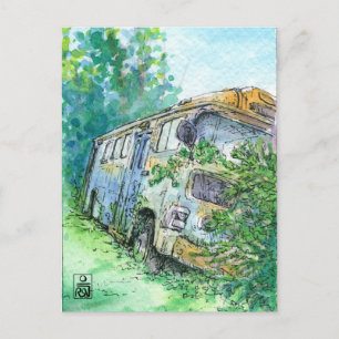 Carte Postale Bus rouillé