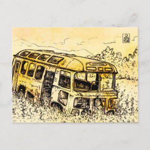 Carte Postale Bus rouillé v.2