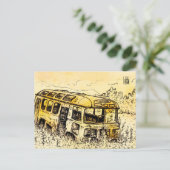 Carte Postale Bus rouillé v.2 (Debout devant)