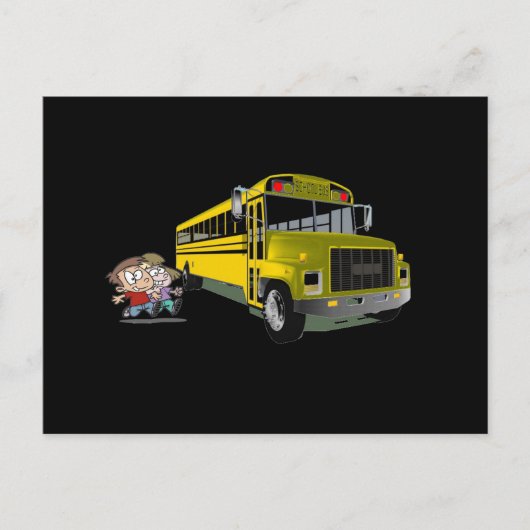 Carte Postale Bus scolaire (Devant)