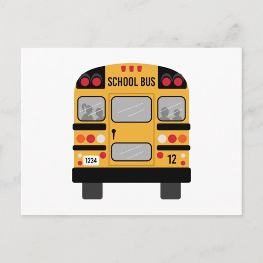 Carte Postale Bus scolaire (Devant)
