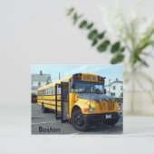 Carte Postale Bus scolaire de Boston (Debout devant)