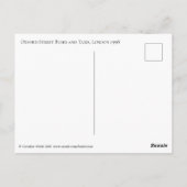 Carte Postale Bus, Taxis sur Oxford Street, Londres 1998 (Dos)