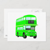 Carte Postale Bus vert (Devant / Derrière)