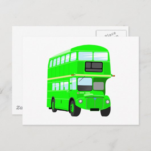 Carte Postale Bus vert (Devant / Derrière)