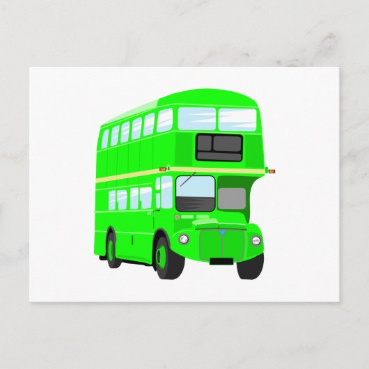 Carte Postale Bus vert (Devant)