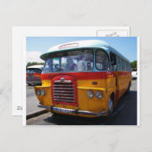 Carte Postale bus vintage (Devant / Derrière)