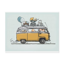 Bus vintage avec bébé