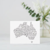 Carte Postale Busfire Special Edition Aussie Slang Map (Debout devant)