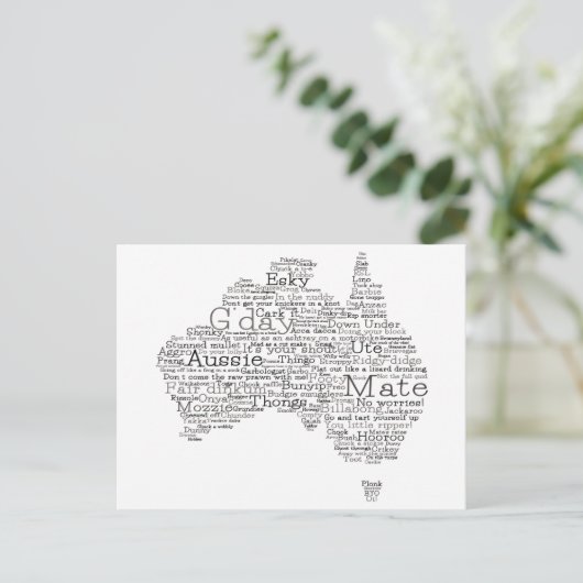 Carte Postale Busfire Special Edition Aussie Slang Map (Debout devant)