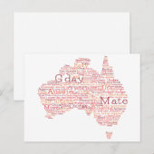 Carte Postale Busfire Special Edition Aussie Slang Map (Devant / Derrière)