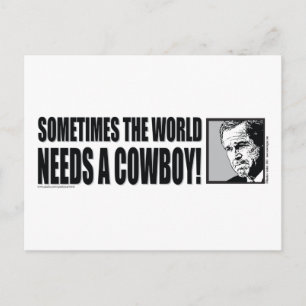 CARTE POSTALE BUSH (BUSH) : BLANC DE COWBOY