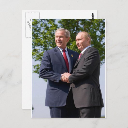 Carte Postale Bush et Poutine (Devant / Derrière)