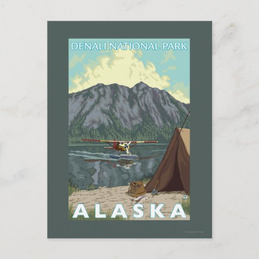 Carte Postale Bush Plane & Fishing - Denali Nat'l Park, (Devant)