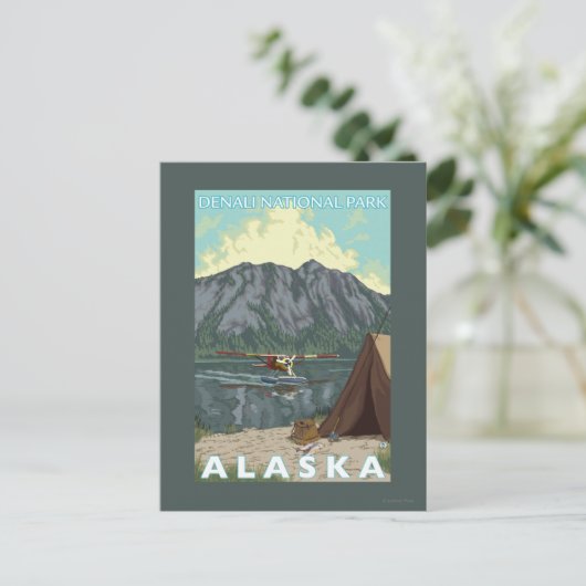 Carte Postale Bush Plane & Fishing - Denali Nat'l Park, (Debout devant)