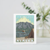Carte Postale Bush Plane & Fishing - Wrangell, Alaska (Debout devant)