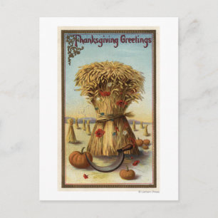 Carte Postale Bushel de Hay et Scythe